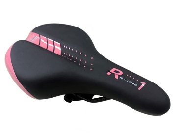 ASIENTO ACOLCHADO NEGRO Y NEGRO/ROSADO